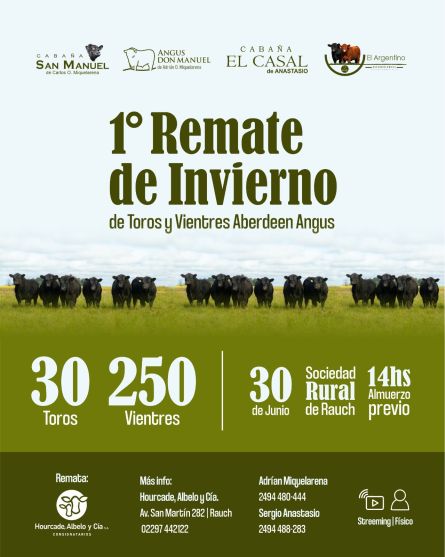 Hourcade Albelo y Cia - Rauch - Martes 30 de JUnio