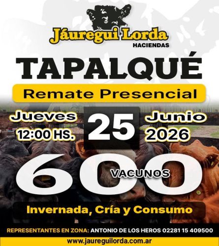 Jauregui Lorda - Tapalque - Jueves 25 de JUnio