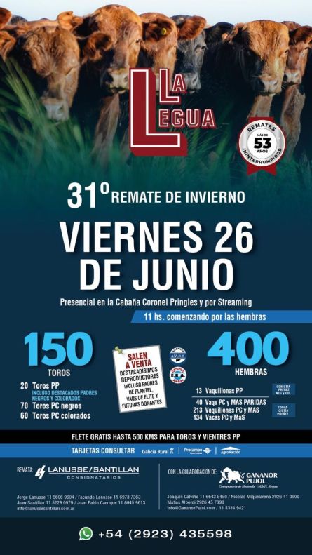 La Legua - Coronel Pringles - Viernes 26 de JUnio