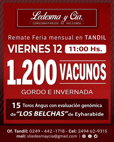 Ledesma y Cia - Tandil - Viernes 12 de Junio