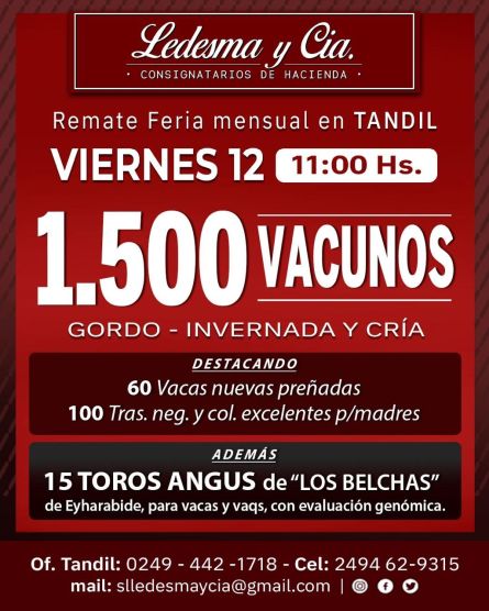 Ledesma y Cia - Tandil - Viernes 12 de Junio