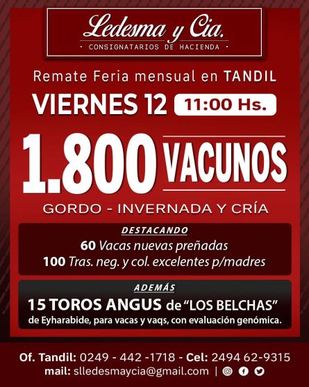 Ledesma y Cia - Tandil - Viernes 12 de Junio