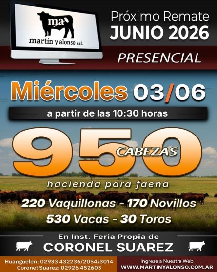 Martin y ALonso - Coronel Suarez - Miercoles 03 de Junio