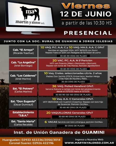 Martin y Alonso - Guamini - Viernes 12 de Junio