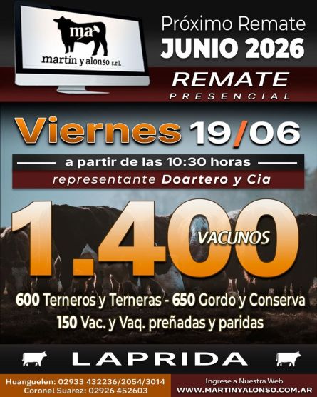 Martin y Alonso - Laprida - Viernes 19 de Junio