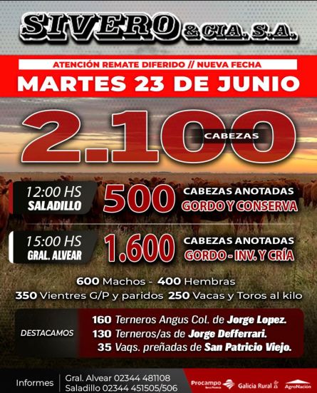 Sivero y CIa - Gral Alvear - VIernes 19 de Junio