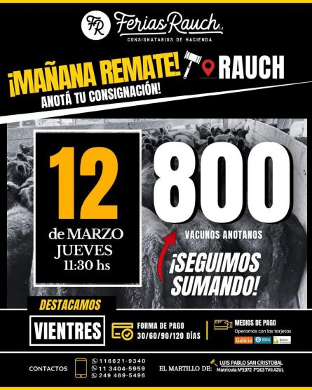 Ferias Rauch - Rauch - Jueves 12 de Marzo