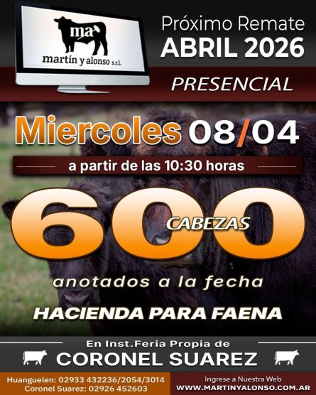 Martin y Alonso - Coronel Suarez - Miercoles 08 de Abril