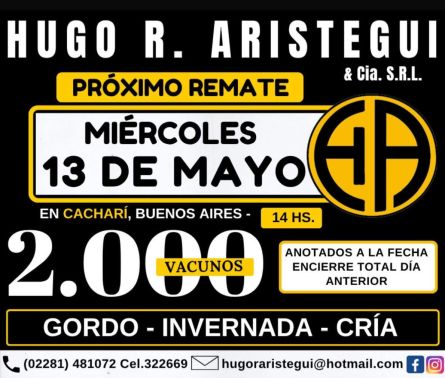 Hugo R Aristegui - Cachari - Miercoles 13 de Mayo