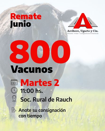 Arribere Ugarte - Rauch - Martes 02 de JUnio