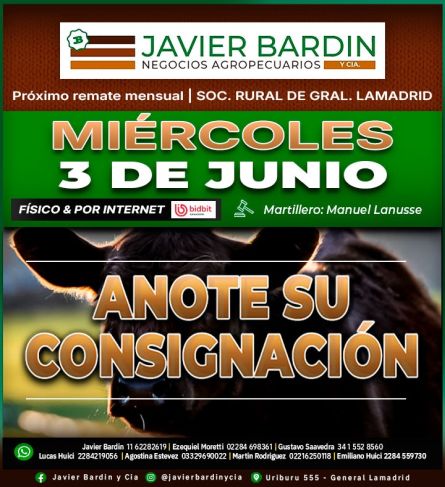 Javier Bardin - Lamadrid - Miercoles 03 de Junio