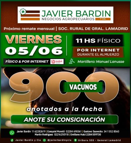 Javier Bardin - Lamadrid - Viernes 05 de Junio