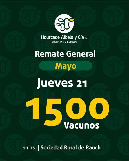 Hourcade ALbelo y Cia - Rauch - Jueves 21 de Mayo