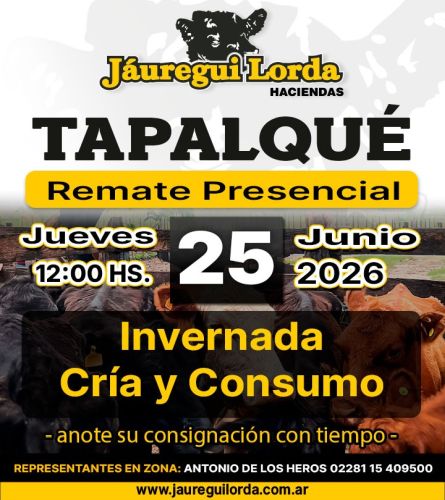 Jauregui Lorda - Tapalque - Jueves 25 de JUnio