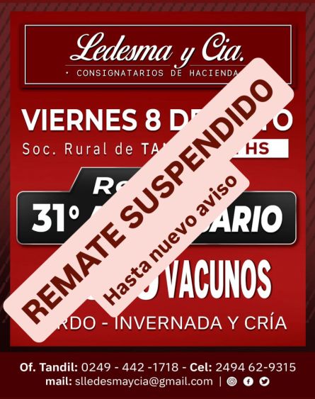 Ledesma y Cia - Rauch - Viernes 08 de Mayo