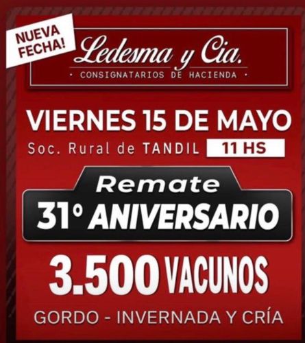 Ledesma y Cia - Rauch - Viernes 15 de Mayo