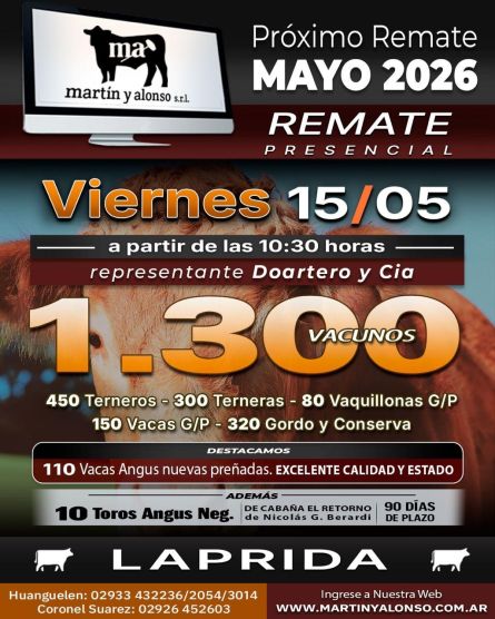 MArtin y Alonso - Laprida - Viernes 15 de Mayo