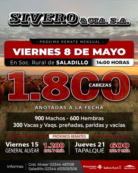 Sivero Sa - Saladillo - Viernes 08 de Mayo