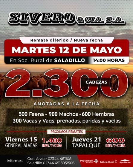 Sivero Sa - Saladillo - Martes 12 de Mayo