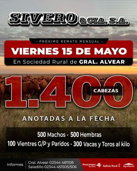 Sivero Sa - Gral Alvear - Viernes 15 de Mayo