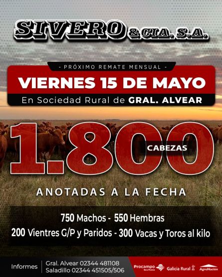 Sivero Sa - Gral Alvear - Viernes 15 de Mayo