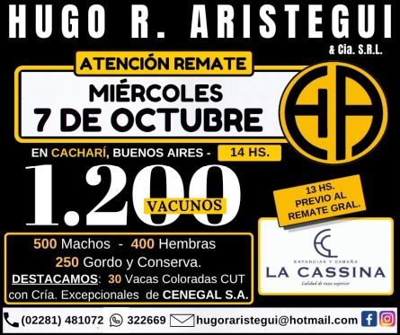 Hugo R Aristegui - Cachari - Miercoles 07 de Octubre
