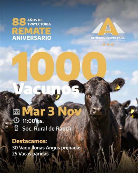Arribere Ugarte - Rauch - Martes 03 de Noviembre