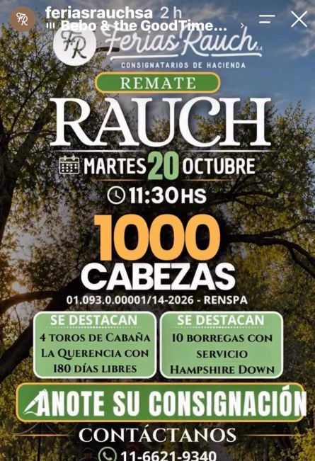 Ferias Rauch - Rauch - Martes 20 de Octubre