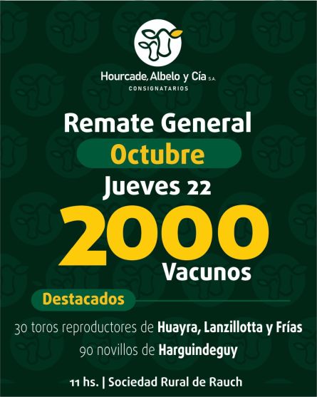 Hourcade Albelo y Cia - Rauch - Jueves 22 de Octubre