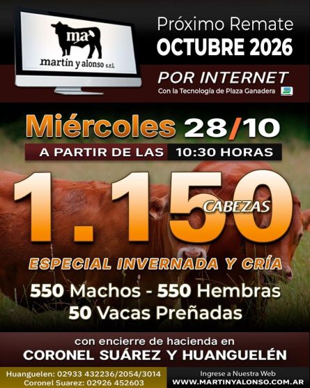 Martin y ALonso - Coronel Suarez - Miercoles 28 de Octubre