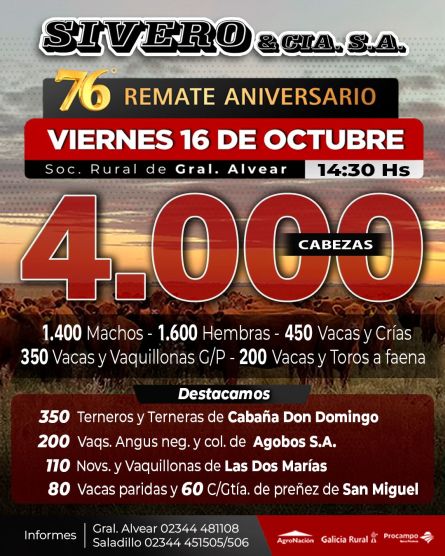 Sivero y Cia Sa - Gral ALvear - Viernes 16 de Octubre