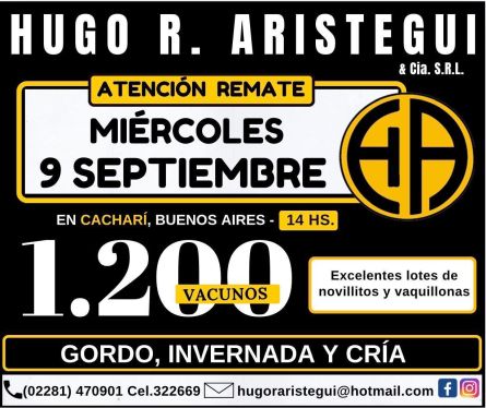 Hugo R Aristegui - Cachari - Miercoles 09 de Septiembre