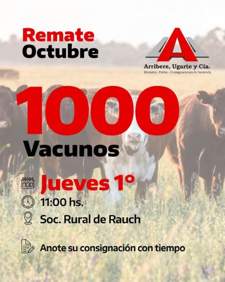 Arribere Ugarte - Rauch - Jueves 01 de Octubre