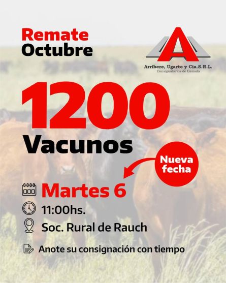 Arribere Ugarte - Rauch - Martes 06 de Octubre