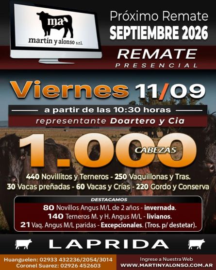 Martin y ALonso - Laprida - Viernes 11 de Septiembre